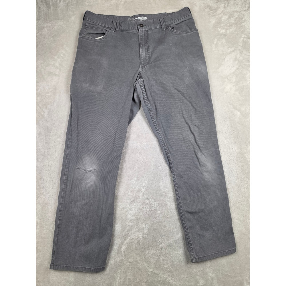 Carhartt Rugged Flex Relaxed Fit Canvas Work Pants Mens 38x32 Gray BN2517-M